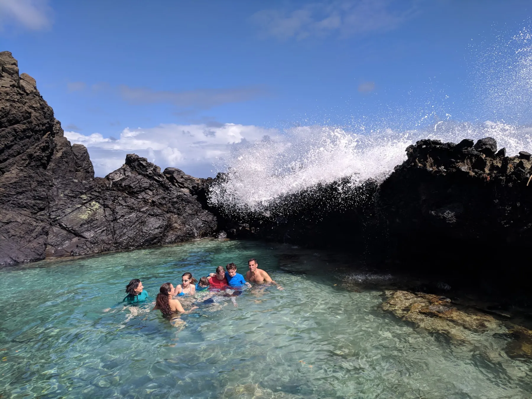 A group in the water